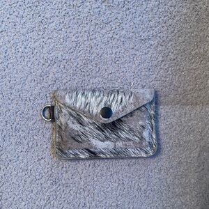 SOLD-Cow Hair Card Holder Keychain